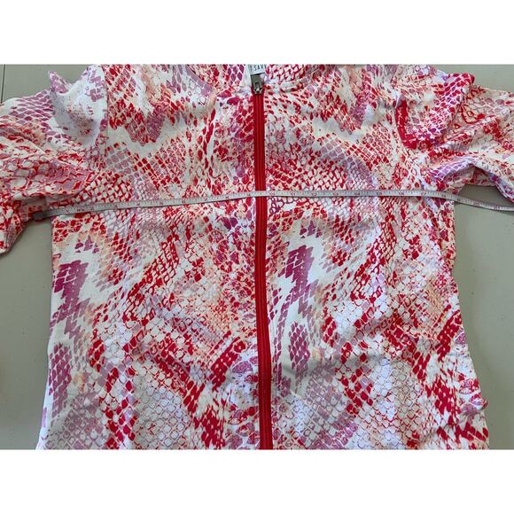 Sport Savvy French Terry Print Jacket CORAL NWOT SIZE XXS - Picture 6 of 7